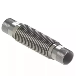 Компенсатор сильфонный универсальный газовый Hortum КСУ-Г/Р 1/2″ Ду15 Ру3, осевой ход 20 мм, боковой 10 мм, угловой 70 мм (15-3-20-10-70), наружная резьба, с патрубками из углеродистой стали, L170